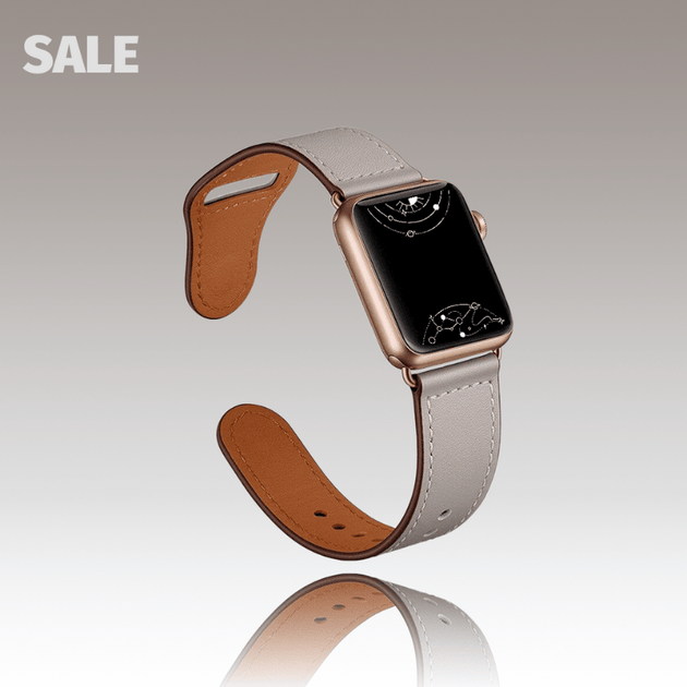 Navy leather outlet apple watch band