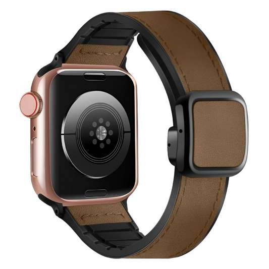 Confero Genuine Leather Band With Silicone Magnetic Buckle - Astra Straps