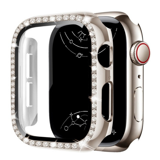 Indigeo Bling Diamond Tempered Glass Apple Watch Case