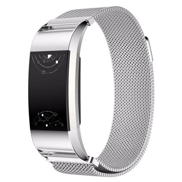 Alii Milanese Stainless Steel Band For Fitbit Charge 3