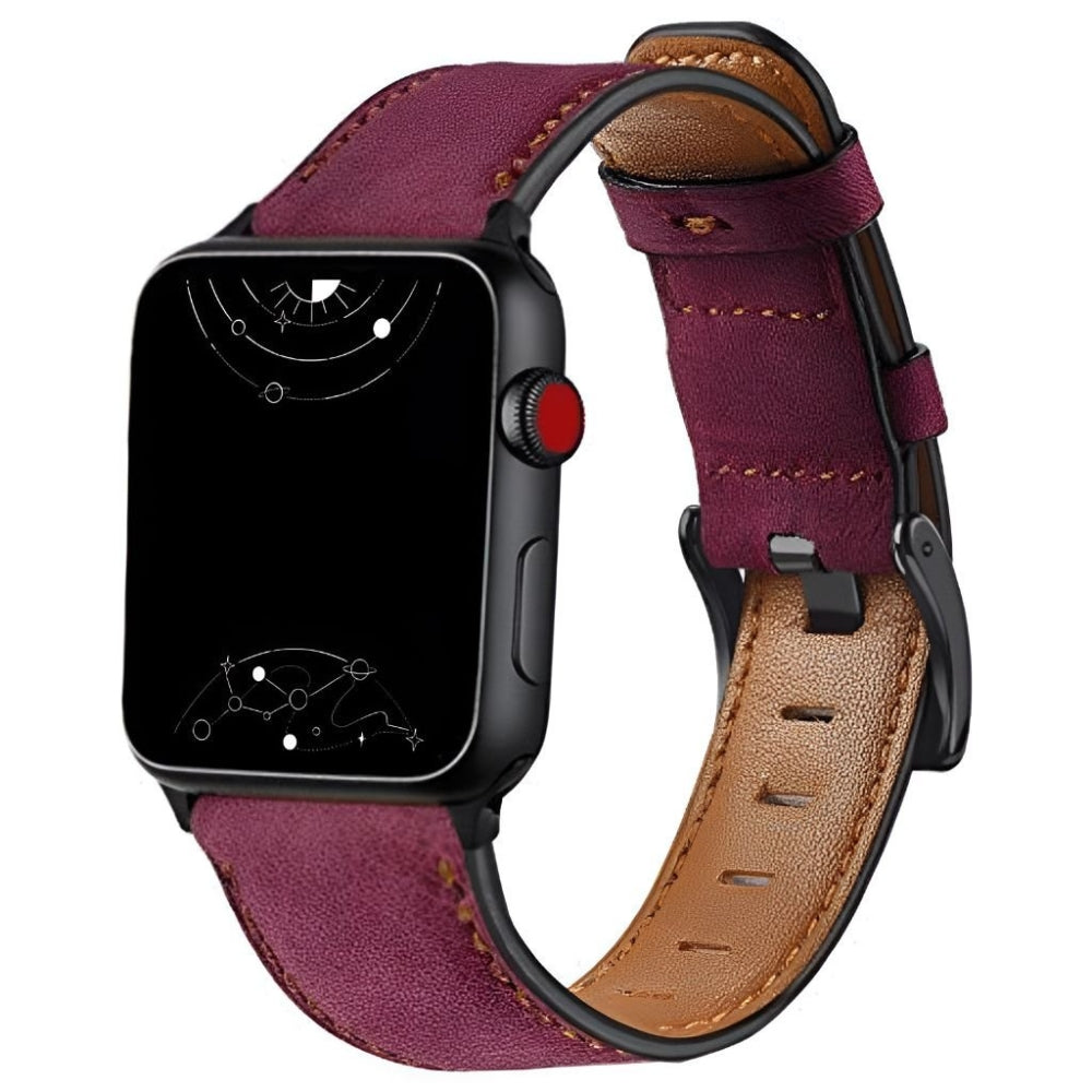 Spiro Washed Leather Band For Apple Watch 1-10/SE/SE2/Ultra