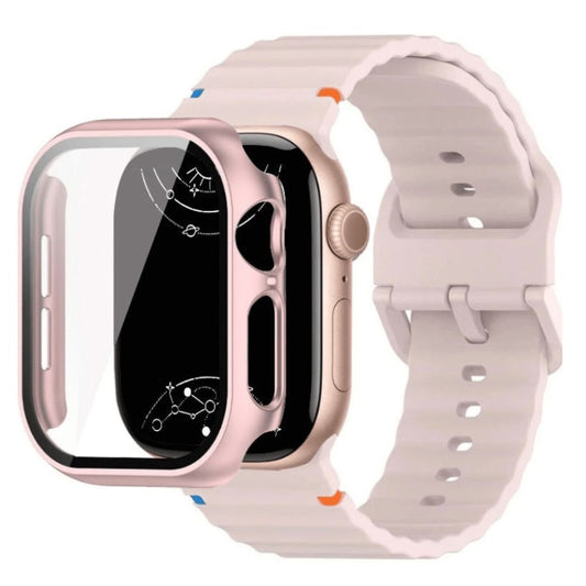 Attollo Silicone Sports Band With Glass Case