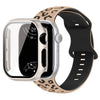 Aureus Engrave Leopard Silicone Band With Glass Case