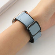 Confero Genuine Leather Band With Silicone Magnetic Buckle