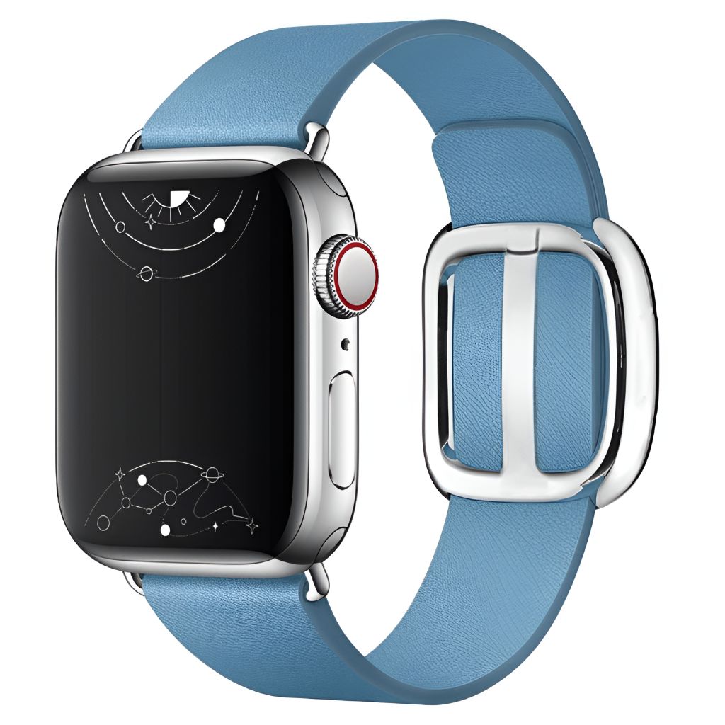 Diem Genuine Leather Band With Magnetic Buckle For Apple Watch Series 1 10 Ultra Ultra 2 SE SE2 Blue 42MM 44MM 45MM 46MM 49MM S M