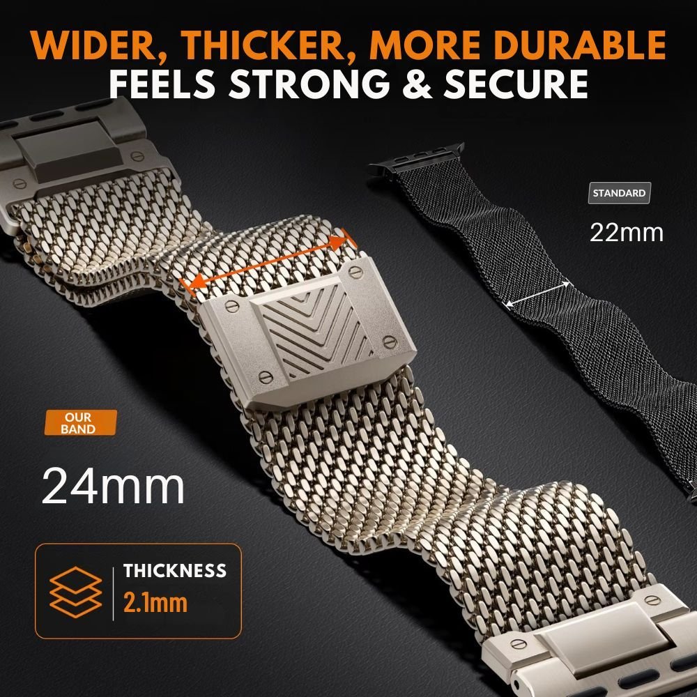Fidens Stainless Steel Magnetic Mesh Band - Astra Straps