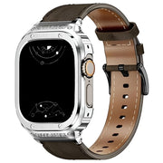 Fumi Genuine Leather Band With Metal Case