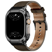 Fumi Genuine Leather Band With Metal Case