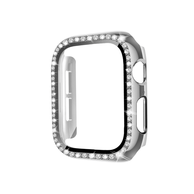 Indigeo Bling Diamond Tempered Glass Case For Apple Watch Series 10