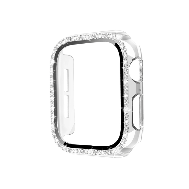 Indigeo Bling Diamond Tempered Glass Case For Apple Watch Series 10