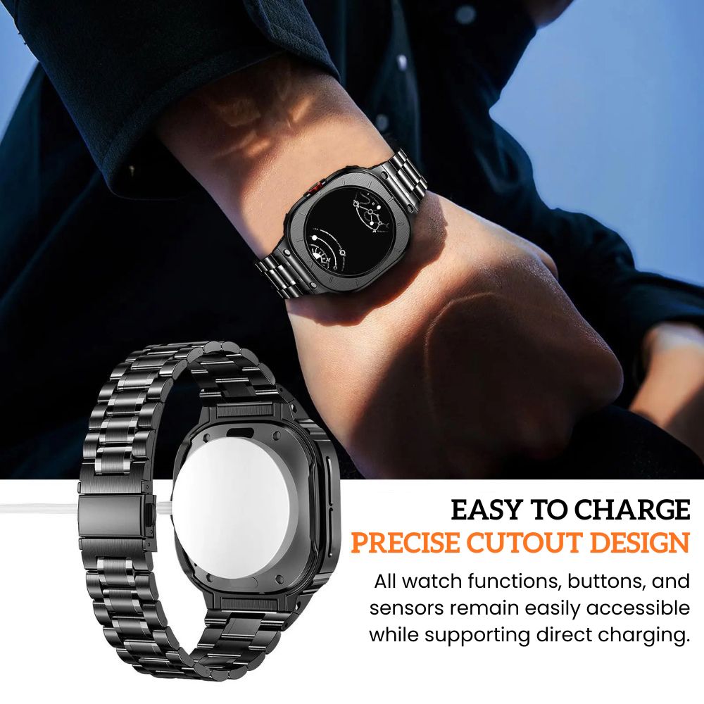 Laudo Stainless Steel Band With Case for Galaxy Watch Ultran - Astra Straps