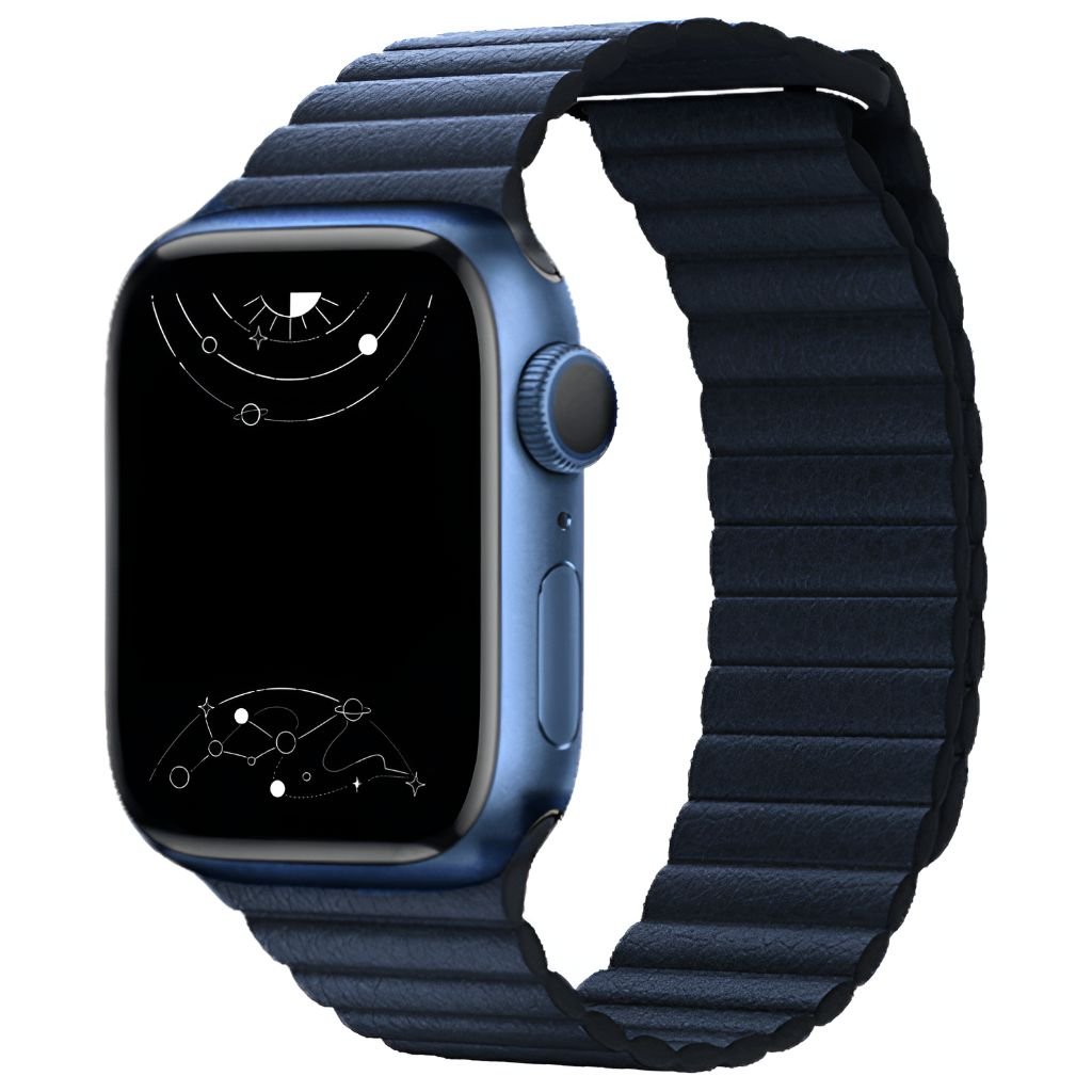 Apple Watch 45mm ミッドナイトレザーリンク S/M Amazon.co.jp: Apple Watch(45mm)ケース用ミッドナイトレザー