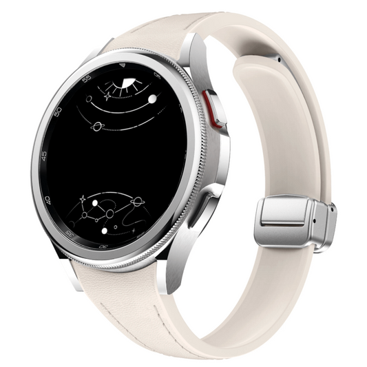 Placide Slim Leather And Silicone Galaxy Band