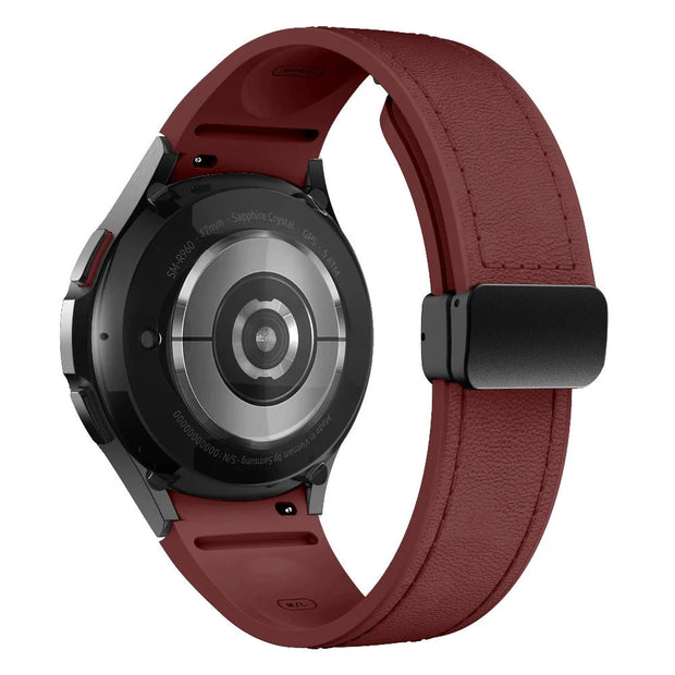Plurimi Genuine Leather And Silicone Galaxy Band