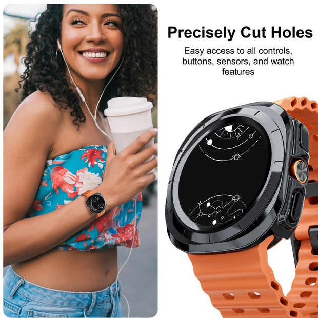 Puchre Bumper Case With Glass Screen Protector For Galaxy Watch Ultra