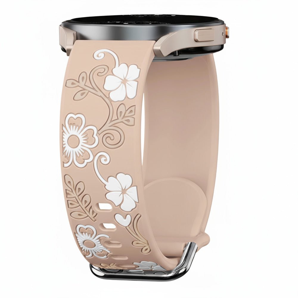 Teneo Engraved Floral Silicone Galaxy Band - Astra Straps