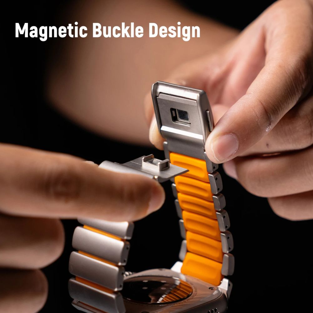 Verus Magnetic Steel & Silicone Band - Astra Straps