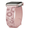 Virga Flower Engraved Silicone Band - Astra Straps