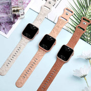 Levo Floral Engraved Silicone Loop Band