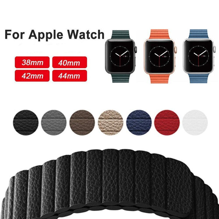 Marley Magnetic Leather Apple Watch Band - Astra Straps
