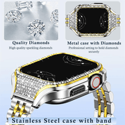 Nitere Stainless Steel Band With Luxury Rhinestone Case - Astra Straps